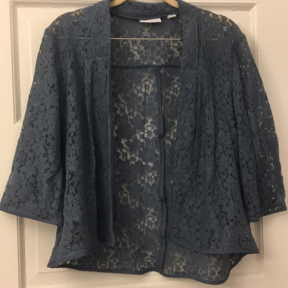 Blue Floral Shrug